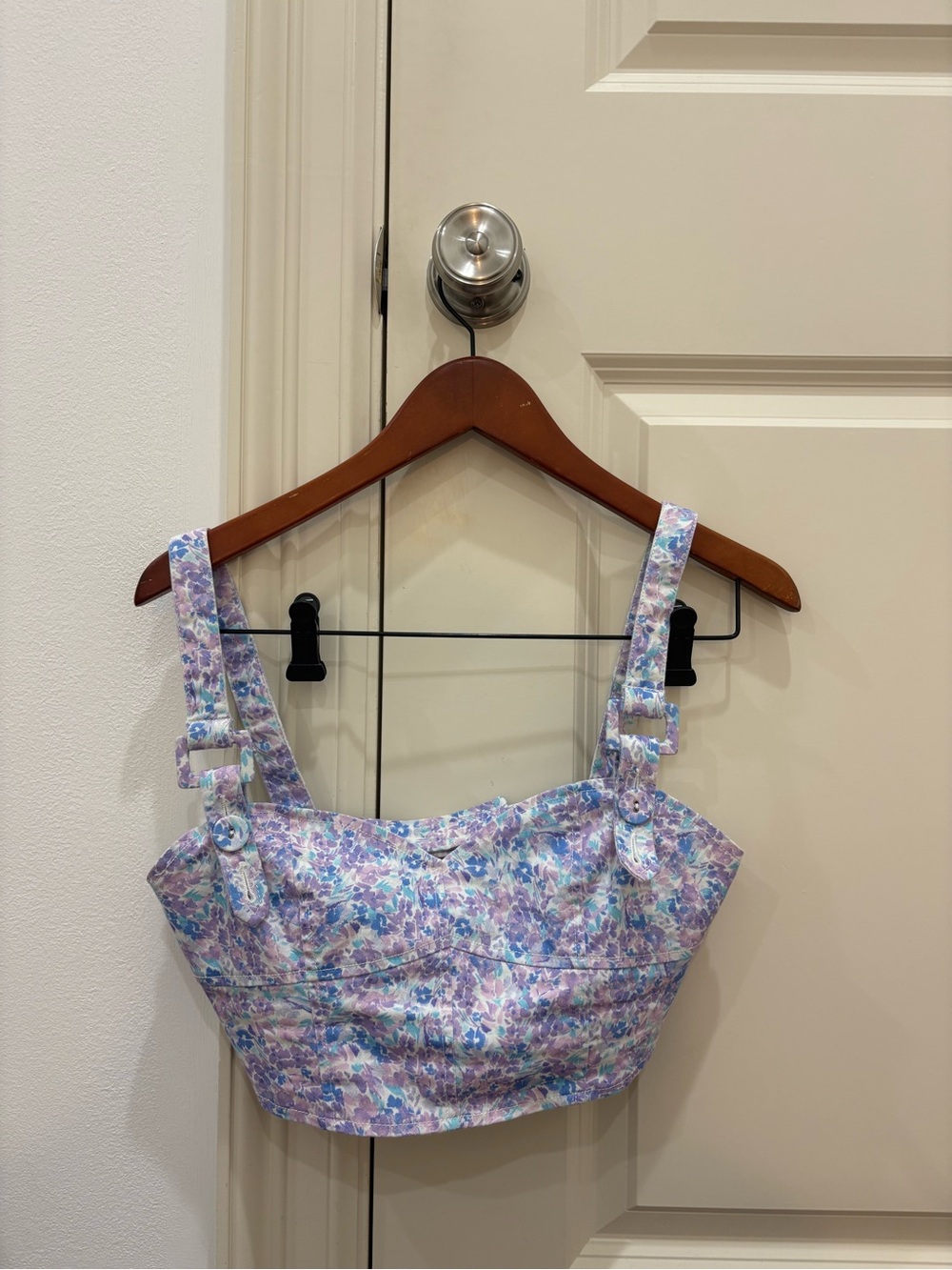 For Love and Lemons Purple/Blue Floral Top